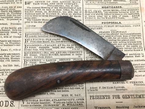 1 Vintage Ulster Knife Co NY Ebony Wood Budding Knife Ultra Snap, wobble free (111) $ 75.00. Add to Favorites Vintage 1980's Ulster 4 Blade Camp Utility Knife ...
