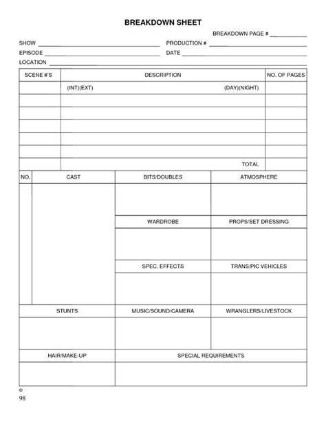 Ultimate Guide to Script Supervisors Script Supervisor Forms & Template