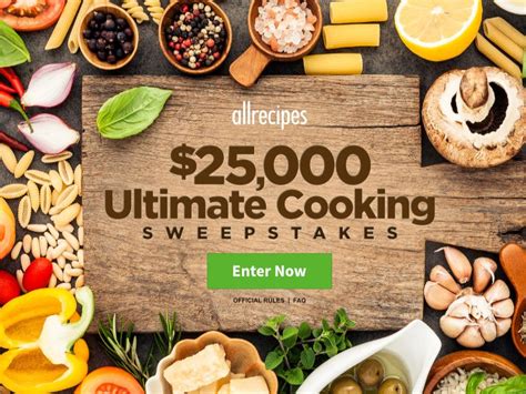 Ultimate cooking sweepstakes.  representing a limit beyond which further progress, as in i...