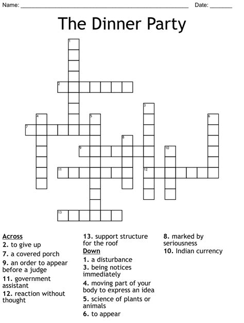 All crossword answers with 12 Letters for *Dinner guest's gif