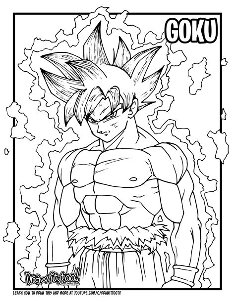 Ultra Instinct Goku Coloring Pages, from Goku …