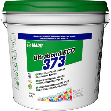 Shop MAPEI Ultrabond ECO 373 1-Gallon Vinyl Tile and Plank Flooring Adhesive in the Flooring Adhesives department at Lowe's.com. Universal, pressure-sensitive, multi-flooring ultraconservative ECO 373 is a super aggressive, pressure-sensitive adhesive that is designed for the