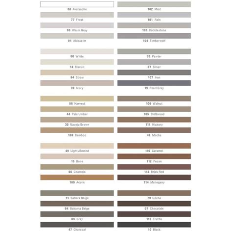 Ultracolor plus fa color chart. ULTRACOLOR PLUS FA Safety Data Sheet dated: 06/11/2021 - version 1 Date of first edition: 06/11/2021 1. Identification Product identifier Mixture identification: Trade name: ULTRACOLOR PLUS FA Other means of identification Trade code: 906BU9990 Recommended use and restrictions on use Recommended use: Cementitious grout … 
