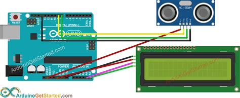 Ultrasonic sensor arduino code with lcd.  Display the results from the HC-SR04 Ultrason...