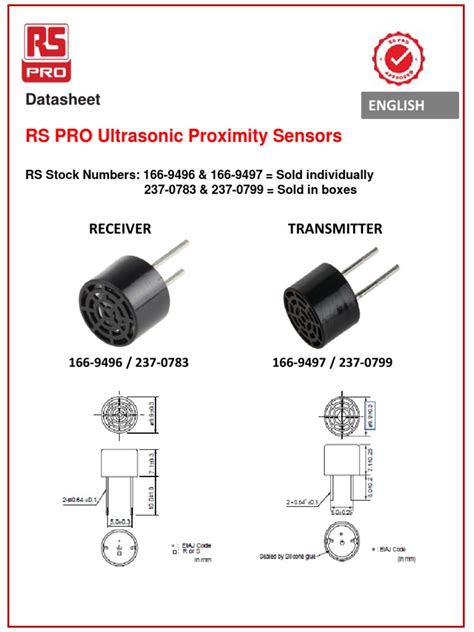 Ultrasonic sensor datasheet.  This IP67 Ultrasonic proximity sensors are ...