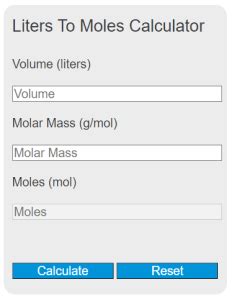 Um to moles calculator.  Enter any two values to instantly find the third.  To switch between t...