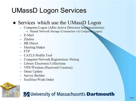 Email is an official means of communication at UMass Dartmouth, so check your email through the myUMassD portal as soon as possible. All users should also familiarize themselves with the UMass Dartmouth IT policies. If you have questions about the UMassD Logon account, contact CITS at 508.999.8900 (x8900). Note: Faculty members can send email .... 