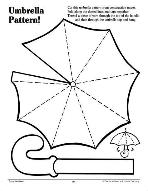 Umbrella Craft Template