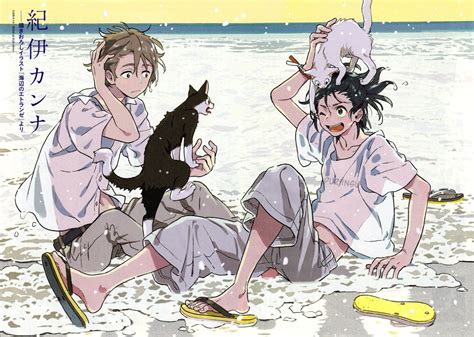 Umibe no étranger. On an island off the coast of Okinawa, two young men meet on a beach. Shun Hashimoto is gay and aspires to be a novelist. He is interested in Mio Chibana, a somber high school student, and starts to flirt with him. Day by day, the two of them grow closer, but then, suddenly, Mio decides to leave the island. 