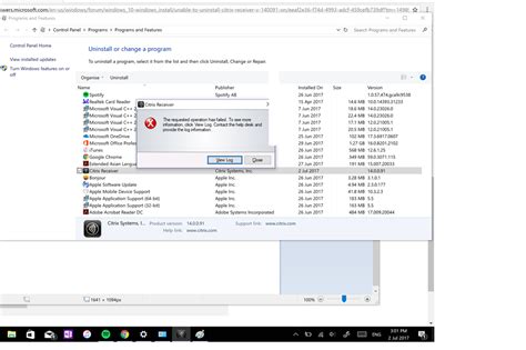 Unable to uninstall Citrix Receiver v 14.0.0.91 on Surface Pro 5 …