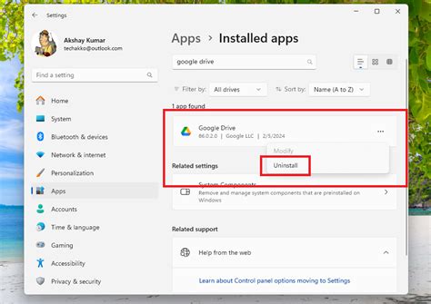 Unable to uninstall google drive from windows 11. " I installed Google D...