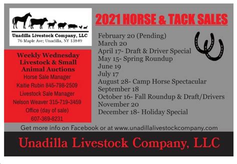 Consigned for auction at Unadilla Livestock Company’s HORSE & TACK AUCTION on Saturday, June 18, 2022 in Unadilla, NY. Tack sells at 11:00; Horses sell at 4:00 Regina- 14yr, 15.1h AQHA.... 