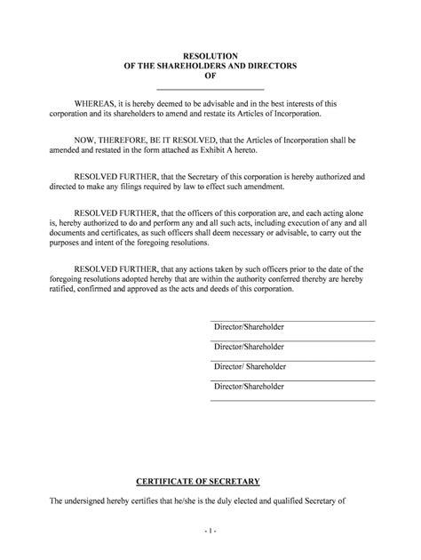 Unanimous Written Consent Form Fill Out and Sign Printable PDF