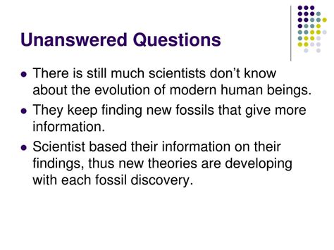 Unanswered Questions About Human Evolution