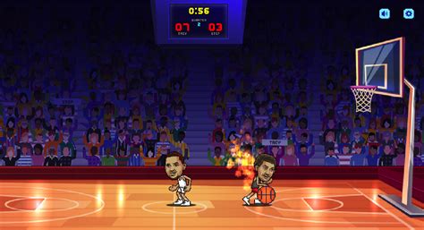 Unblocked basketball bros. Fun, fast-paced 1 on 1 basketball game with lots of action. Pick from a variety of characters and let the play begin. Go for crazy dunks, hit the stepback 3, or maybe even punch out your opponent! The controls are very simple: Use either the arrow keys or wasd to control your baller. Jump by pressing the up arrow, and jump again to shoot. 