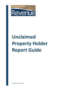 Unclaimed Property Holders Guide - Montana Department …