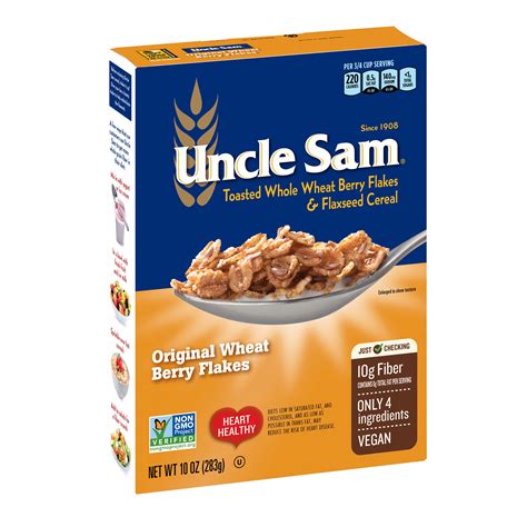 Uncle Sam Original Wheat Berry Flakes, Cereal