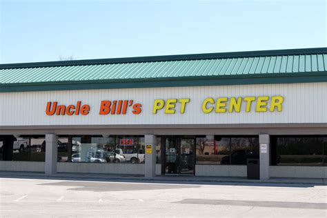 Specialties: Uncle Bill's Pet Center is the premier pet store in the Indianapolis area. With locations in Fishers, Greenwood, and Ft. Wayne, as well as on the East, Northeast, and West sides of Indianapolis, Uncle Bill's Pet Center is an ethical, humane source for a wide variety of pets, including dogs, cats, fish, birds, rabbits, guinea pigs, reptiles, …
