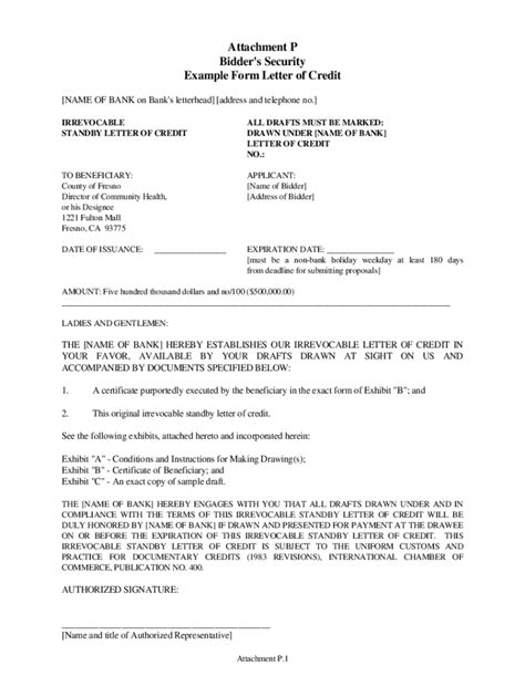 Uncommitted Letter of Credit Agreement - SEC