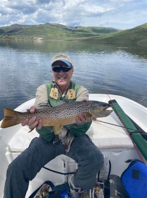 Uncommon brown trout reeled in at Stagecoach Reservoir