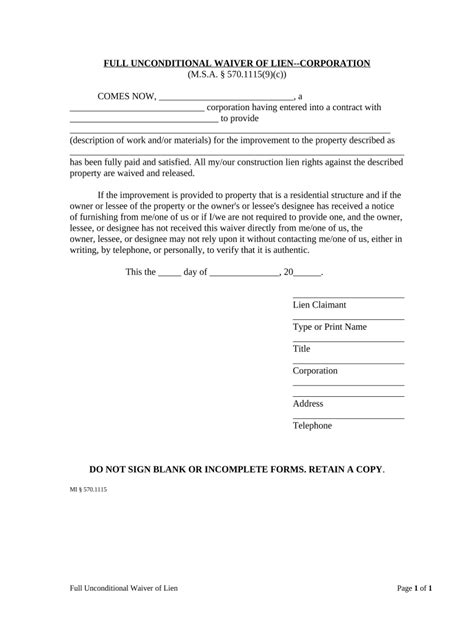 Unconditional Waiver Complete with ease airSlate SignNow