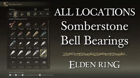 Uncover the Secrets of Somberstone Bell Bearing 1: A Guide to Enhancing Your Elden Ring Experience