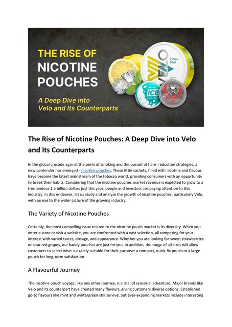 Uncovering the Secrets of Nicotine Pouches: A Deep Dive into Their Composition