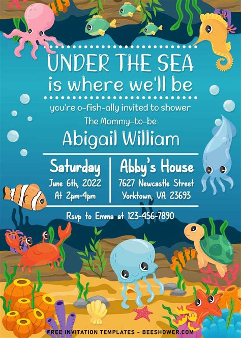 Under The Sea Invitation Template