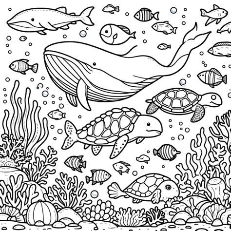 Under Water Coloring Page