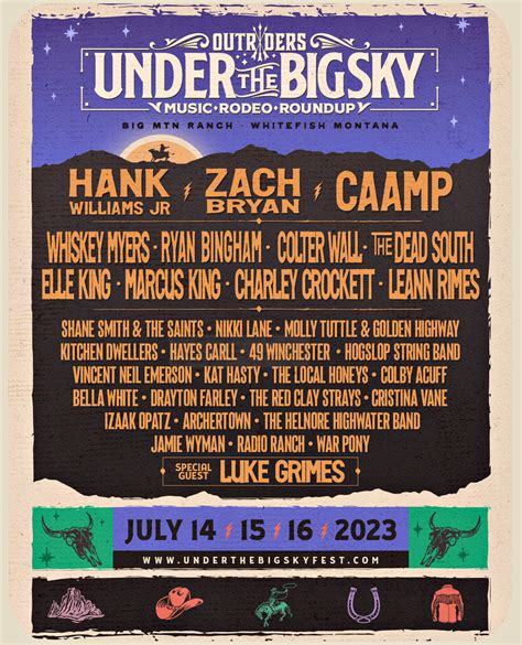 Under the big sky 2024. For 2024, Under the Big Sky will be headlined by mega-bluegrass star Billy Strings, Turnpike Troubadours, and Miranda Lambert. Both Strings and the Troubadours have performed in the past at Under the Big Sky but it is quite the coup to have Strings back as he has been selling out arenas across the country. 