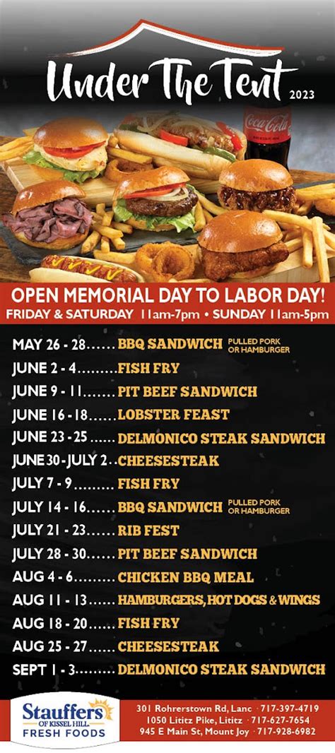 Under-the-Tent this Father's Day Weekend: 咽 It's Lobster Feast at Lititz & Rohrerstown! 咽 Treat Dad to Whole Cooked & Cracked Lobsters with Butter, or...