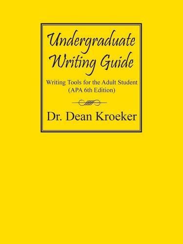 Undergraduate writing guide writing tools for the adult student apa 6th edition. - Unicité et convexité dans les problèmes différentiels..