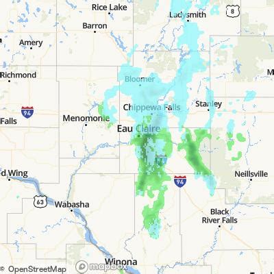 7-hour rain and snow forecast for Eau Claire, WI with 24-hour rain accumulation, radar and satellite maps of precipitation by Weather Underground.