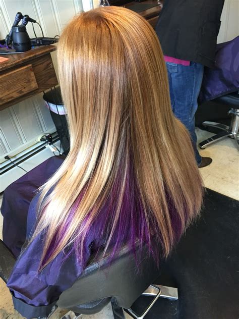 If bleached hair turns purple, that means that the base color is purple. There are two ways this can occur. Either there was a bluing agent to prevent a brass color or the high-lif.... 