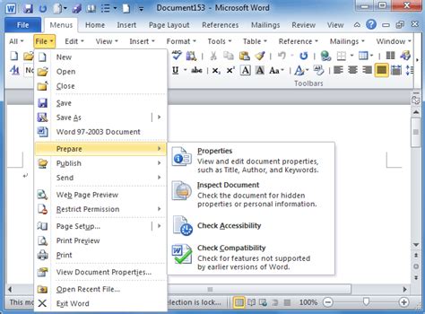 Understand the Office 2010 File Menu