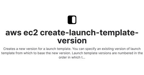 Understanding AWS EC2 Launch Templates