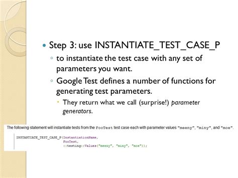 Understanding C++GoogleTest Instantiate Test Suite P and Generating