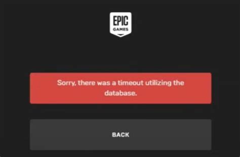 Understanding Database Timeout Errors in Epic Games