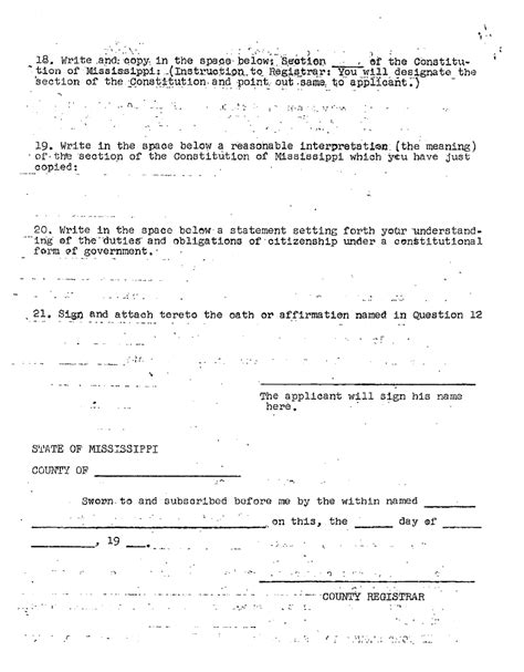 Understanding Society Voter registration, Mississippi, 1960