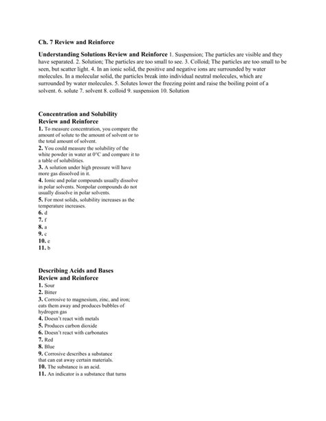 Understanding Solutions Review And Reinforce