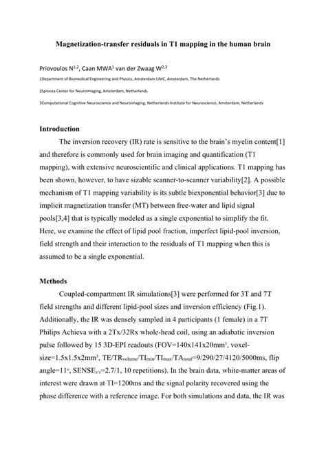 Understanding T1 Mapping Sensitivity in MRI: Exploring Magnetization Transfer Parameters (2026)