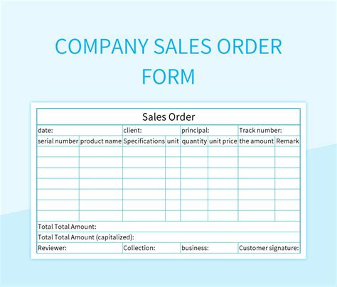 Understanding The Purpose Of An Order Form Excel Template And Google