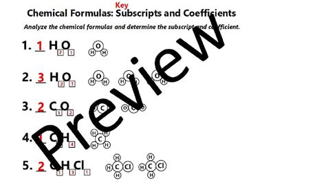 Understanding chemical formulas subscripts parentheses coefficients answer key. .  <a href=htt...