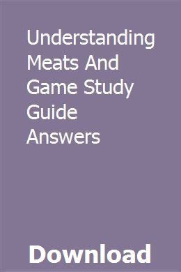 Understanding meats and game study guide answers. - Kubota g4200h lawn mower illustrated master parts list manual.