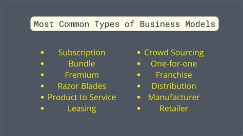 Understanding the 12 Most Common Types of Business Models