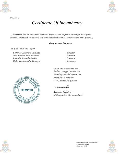 Understanding the Importance of a Certificate of Incumbency for Business Operations