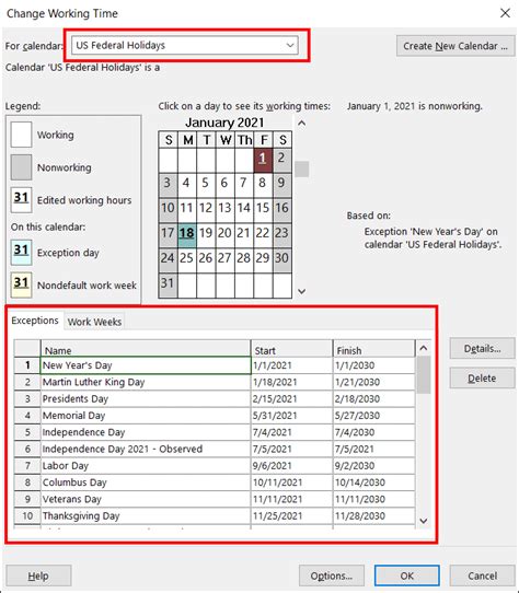 Understanding the Nonworking Time Calendar in Microsoft Project LaptrinhX
