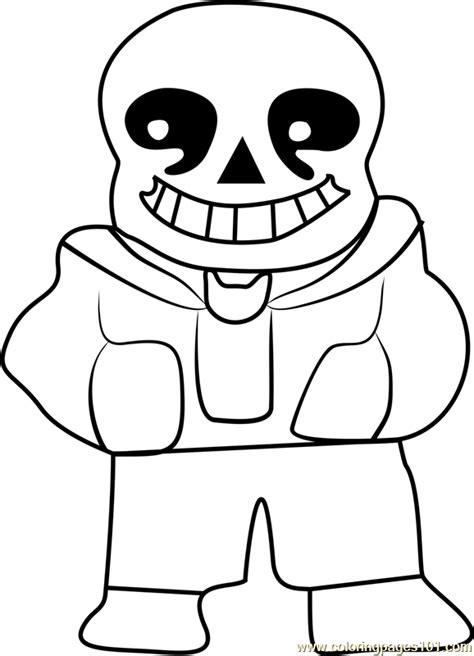 Undertale Coloring Pages Sans