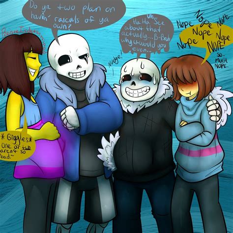 The bangs covering their eyes were brushed aside as Chara darted towards Sans, knife in hand. Three bones appeared from nowhere and pushed Chara back. Sans stepped back, "i should have known you were a monster from the start." The room went black and white, yet the only color came from Sans's blue eye.