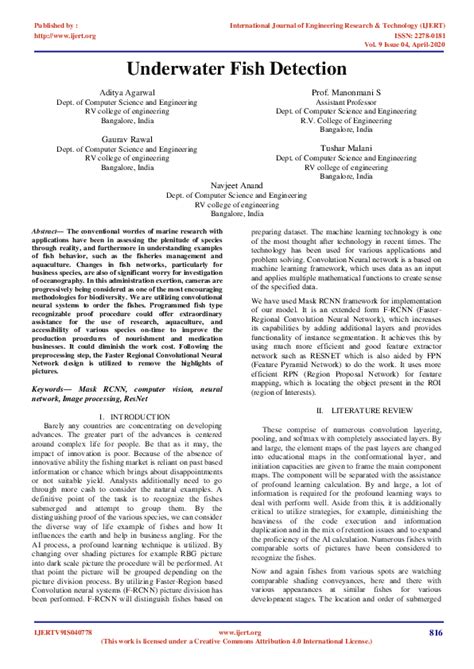 Underwater Fish Detection – IJERT